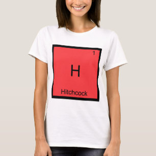 H - Hitchcock Grappige Chemie Element Symbool T-sh T-shirt