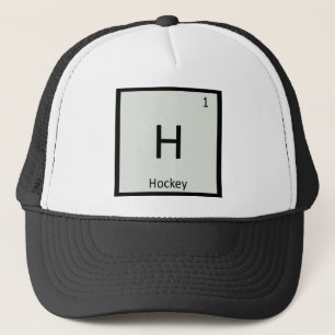 H - Hockey Sports Chemstry Periodic Table Symbol Trucker Pet