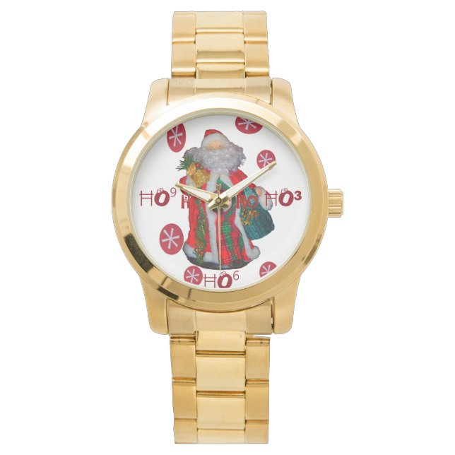 H³ HoHoHo Santa Time - Aangepast grafisch ontwerp Horloge (Voorkant)