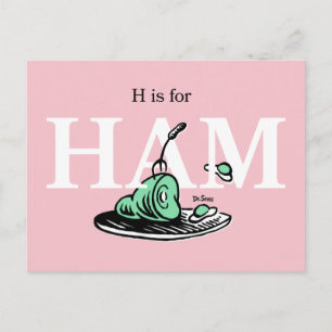 "H hoort bij HAM"   Alfabetontwerp Briefkaart