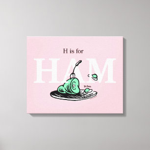 "H hoort bij HAM"   Alfabetontwerp Canvas Afdruk