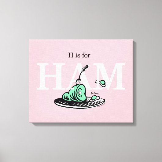 "H hoort bij HAM" | Alfabetontwerp Canvas Afdruk (Voorkant)