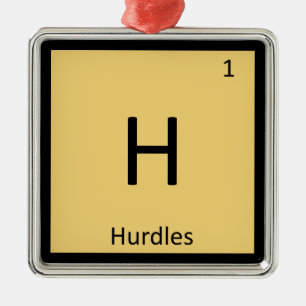 H - Horden Atletiek Scheikundig Symbool Metalen Ornament