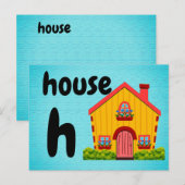 h - house flash - kaart (Voorkant / Achterkant)