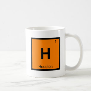 H - Houston Texas Scheikunde Periodiek Systeem Sym Koffiemok