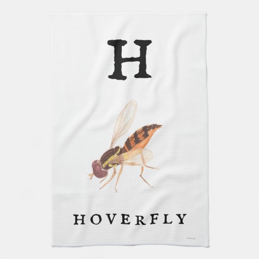 "H" Hoverfly Theedoek (Verticaal)