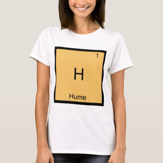 H - Hume Funny Element Chemistry Symbol T-Shirt (Voorkant)
