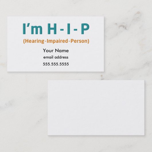 H-I-P ID-kaarten Visitekaartje (Voorkant / Achterkant)