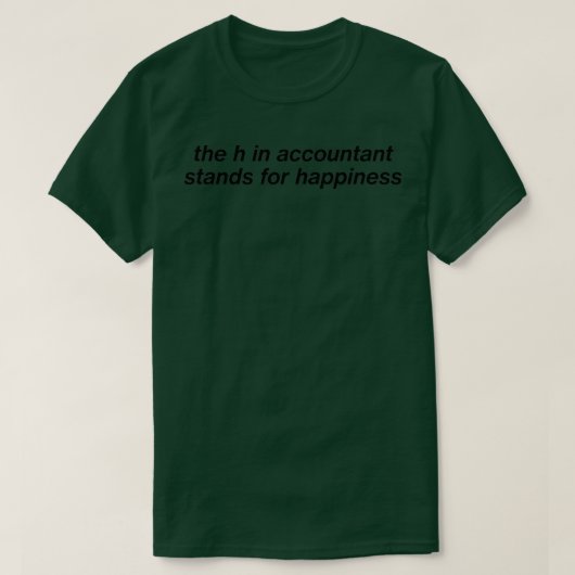 H in boekhouding 2 t-shirt (Design voorkant)