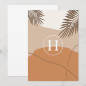 H - Initiaal Monogram Letter H Abstract ontwerp Kaart (Voorkant / Achterkant)