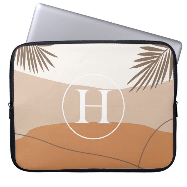 H - Initiaal Monogram Letter H Abstract ontwerp Laptop Sleeve (Voorkant)