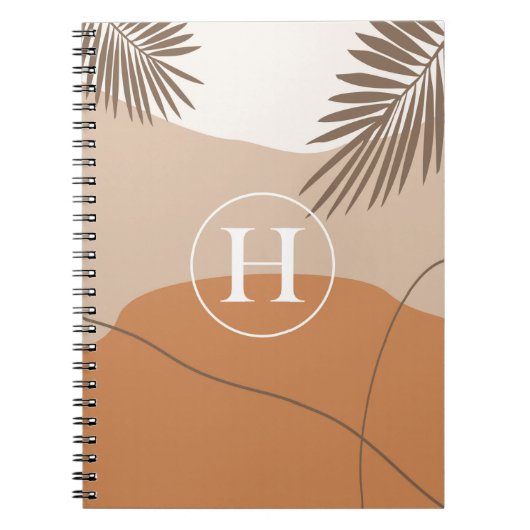 H - Initiaal Monogram Letter H Abstract ontwerp Notitieboek (Voorkant)
