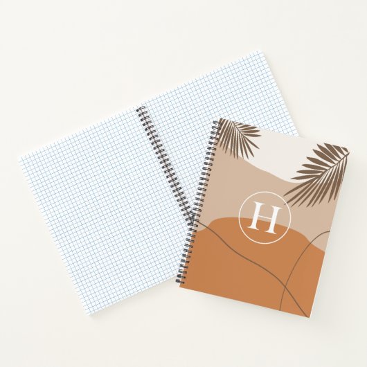 H - Initiaal Monogram Letter H Abstract ontwerp Notitieboek (Binnen)