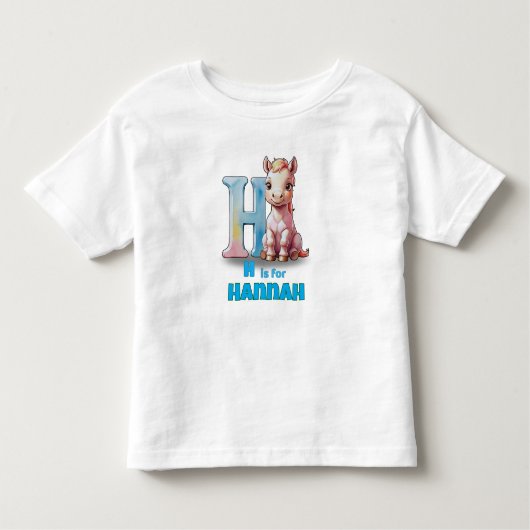 H is for Hannah – Custom Toddler Shirt (Voorkant)