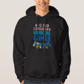 H Is For Hanukkah Gamer Video Gaming Boys Men Paja Hoodie (Voorkant)
