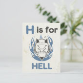 H is voor de hel briefkaart (Staand voorkant)
