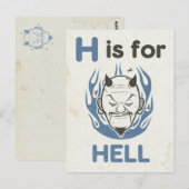 H is voor de hel briefkaart (Voorkant / Achterkant)