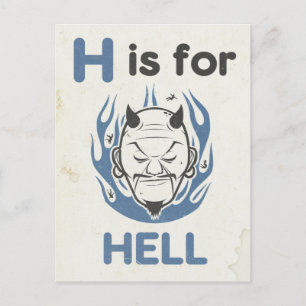H is voor de hel briefkaart