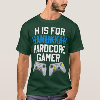 H is voor gamer gamer gamingvideo's van de Donau T-shirt