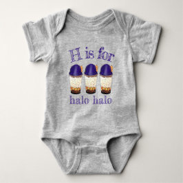 H is voor Halo-Halo Haluhalo Filipino Hawaiian Ice Romper