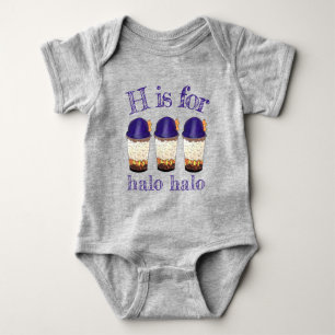 H is voor Halo-Halo Haluhalo Filipino Hawaiian Ice Romper