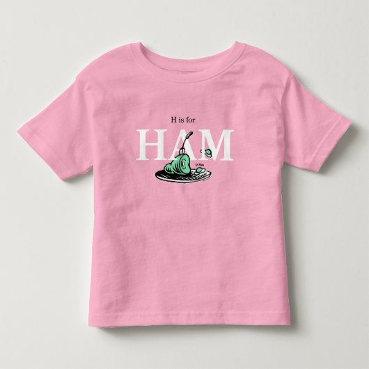 "H is voor HAM" | Alfabetontwerp Kinder Shirts (Voorkant)