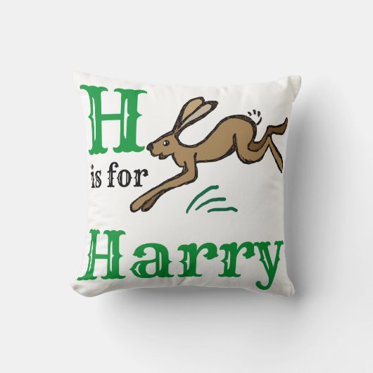 H is voor Harry baby jongen Kussen (Voorkant)