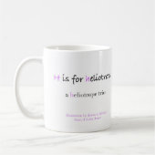 H is voor Heliotrope alfabet art mok (Links)