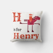 H is voor Henry Baby Kussen (Voorkant)