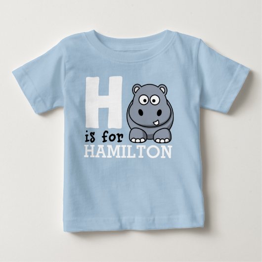 H is voor Hippo & Kinder Naam Persoonlijk (Voorkant)