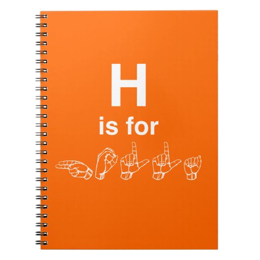H is voor HOLLA-laptop van DEAFinelySLANG Notitieboek (Voorkant)
