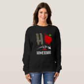 H is voor Homeschool Leopard Homeschool Teacher Sq Trui (Voorkant volledig)