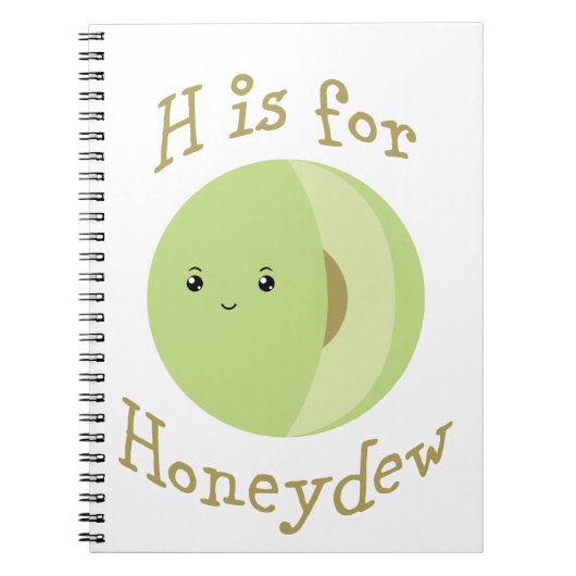H is voor Honeydew Notitieboek (Voorkant)