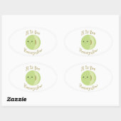 H is voor Honeydew Ovale Sticker (Vel)