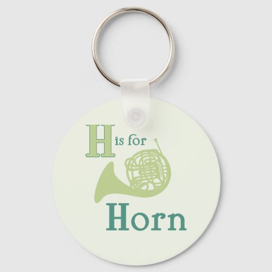 H is voor Horn Sleutelhanger (Voorkant)