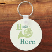 H is voor Horn Sleutelhanger (Voorkant)