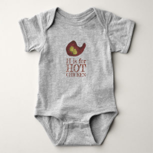 H is voor HOT CHICKEN Nashville Barbeque BBQ Leg Romper