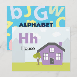 H is voor Huis - Alphabet Flash Kaart