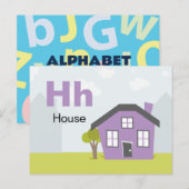 H is voor Huis - Alphabet Flash Kaart (Voorkant / Achterkant)