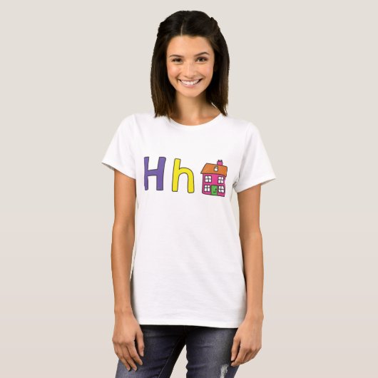 H is voor huisvrouwen t-shirt (Voorkant volledig)