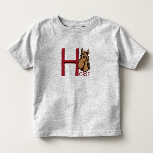 H is voor paarden kinder shirts (Voorkant)