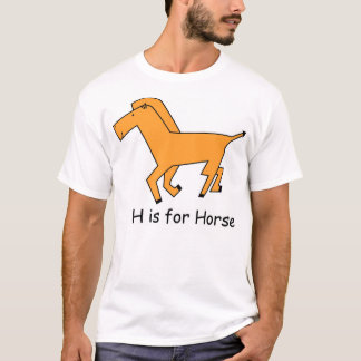 H is voor paarden t-shirt