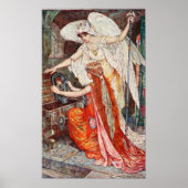 H J Ford  illustratie De blauwe papegaai Poster (Voorkant)