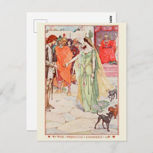 H J Ford  illustratie De prinses kiest Briefkaart (Voorkant / Achterkant)