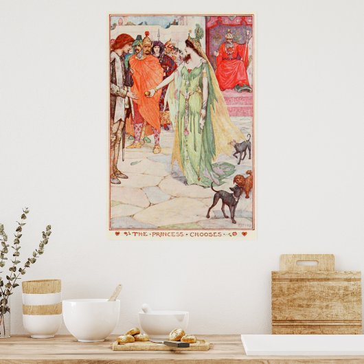 H J Ford  illustratie De prinses kiest Poster (Keuken)