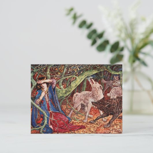 H J Ford  Illustration Princess and Wolves Briefkaart (Staand voorkant)