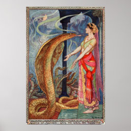 H J Ford  Illustration Queen of Snakes Poster