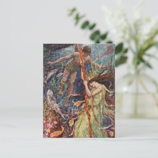 H J Ford  Illustration Zee Maiden Briefkaart (Staand voorkant)