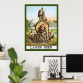 H. & J. Lager Beer ~ 1870 ~  Adverteren Poster (Thuiskantoor)