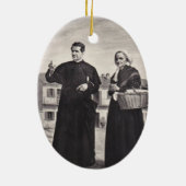 H. Johannes Bosco met Moeder Keramisch Ornament (Achterkant)
